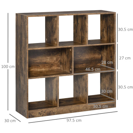 3-Tier Bookcase, Storage Shelf Unit with Open Compartments, for Living Room, Bed