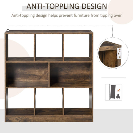 3-Tier Bookcase, Storage Shelf Unit with Open Compartments, for Living Room, Bed