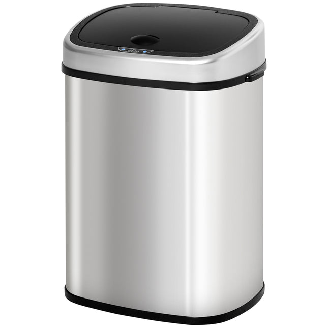 48L Stainless Steel Automatic Touchless Sensor Dustbin Bin - Silver