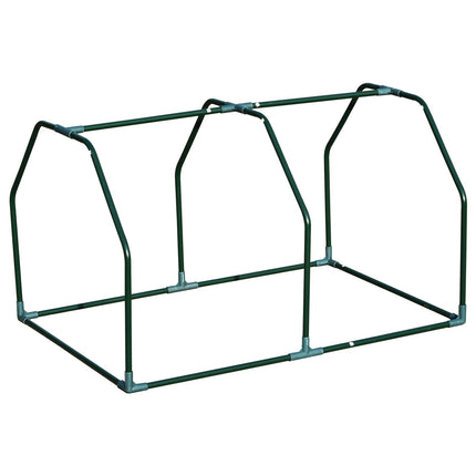 Mini Steel Frame Greenhouse with PVC Cover - White