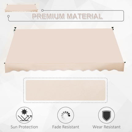 3x1.5m  Adjustable Outdoor Aluminium Frame Awning Beige