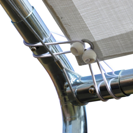 Heavy Duty 3x6m Galvanised Steel Carport Shelter with Waterproof Canopy - White