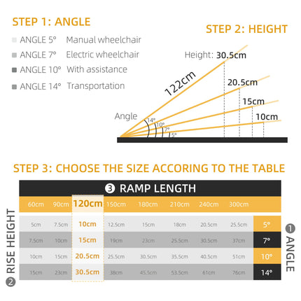 4ft Folding Aluminum Wheelchair Ramp with 270kg Capacity Portable Mobility Aid - Silver