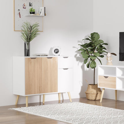 Sideboard Floor Standing Storage Cabinet with Drawer for Bedroom, Living Room, Home Office - Natural