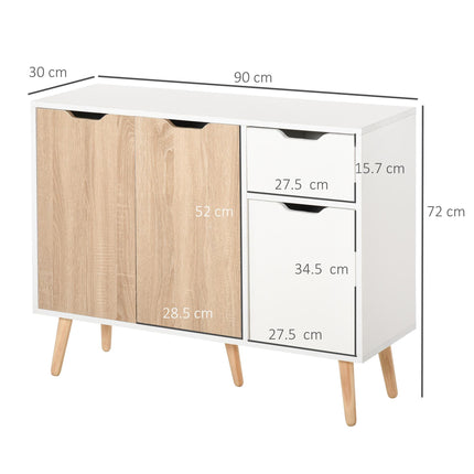 Sideboard Floor Standing Storage Cabinet with Drawer for Bedroom, Living Room, Home Office - Natural