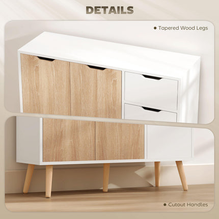 Sideboard Floor Standing Storage Cabinet with Drawer for Bedroom, Living Room, Home Office - Natural