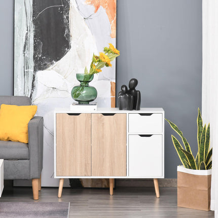Sideboard Floor Standing Storage Cabinet with Drawer for Bedroom, Living Room, Home Office - Natural