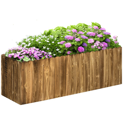 Large 1 Piece Raised Garden Bed Planter 172L Fir Wood - Natural Wood Color