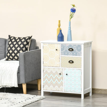 Multi-purpose Drawer Table Sideboard Storage Chest Organizer Unit - Multicoloured