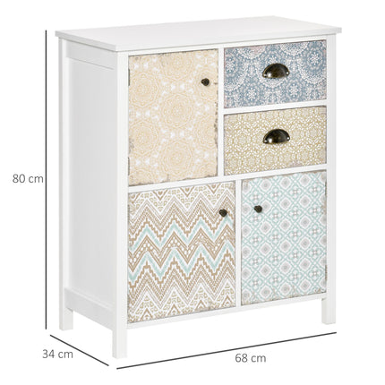 Multi-purpose Drawer Table Sideboard Storage Chest Organizer Unit - Multicoloured