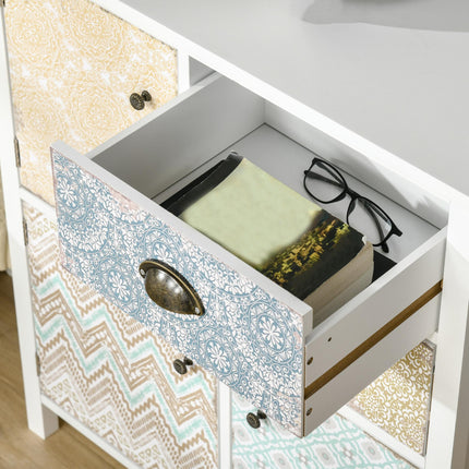 Multi-purpose Drawer Table Sideboard Storage Chest Organizer Unit - Multicoloured