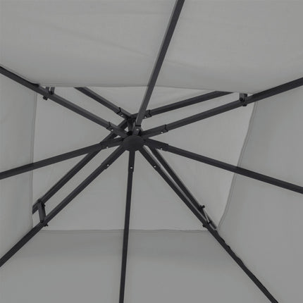3x3m Gazebo Canopy Replacement Top Roof with UV Protection and Ventilation - Light Grey