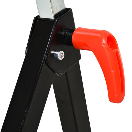 Folding Adjustable Roller Support Stand with Ball Bearing - Black