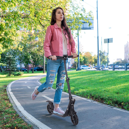 Folding Kick Scooter Hight-Adjustable Urban Scooter w/ Rear Brake, Double Shock