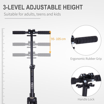 Folding Kick Scooter Hight-Adjustable Urban Scooter w/ Rear Brake, Double Shock