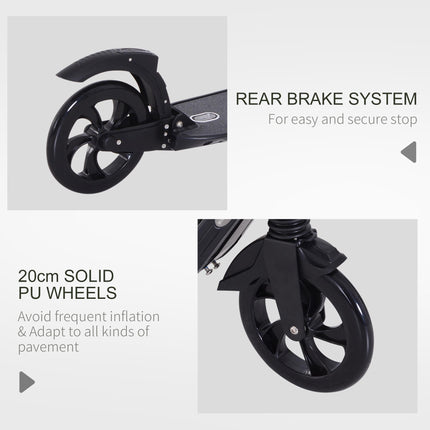 Folding Kick Scooter Hight-Adjustable Urban Scooter w/ Rear Brake, Double Shock