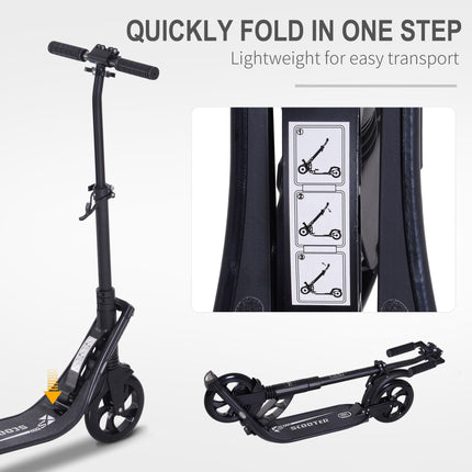 Folding Kick Scooter Hight-Adjustable Urban Scooter w/ Rear Brake, Double Shock