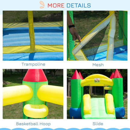 Inflatable Kids Bounce Jumper with Blower - Multi-colour