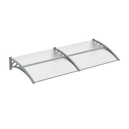 Clear Door Canopy Awning 196x75cm Outdoor Window Rain Shelter for Front/Back Door - Clear