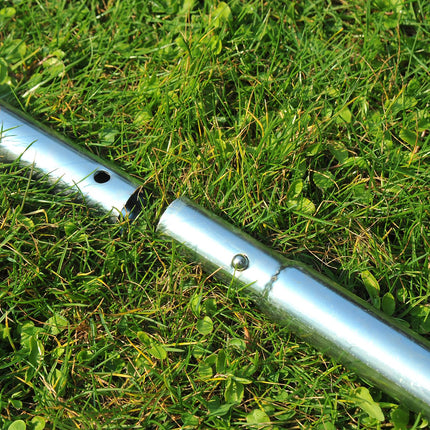Heavy Duty Garden Rolling Lawn Aerator with Adjustable Handle - Green & Silver