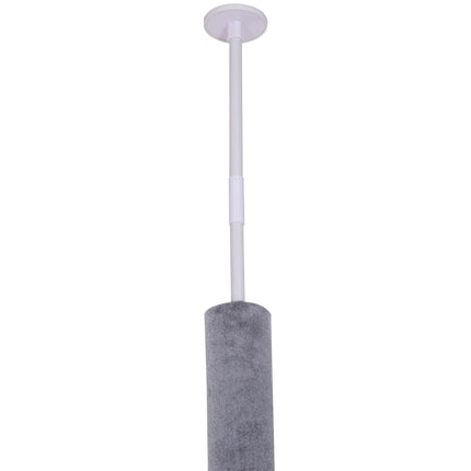 Cats Floor to Ceiling Scratching Post with 5-Tier Plush Platforms - Grey