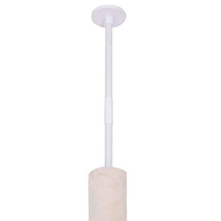 Floor to Ceiling 5-Tier Cat Tree Tower with Scratching Post 230-260cm - Beige