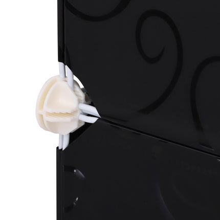 DIY Portable Interlocking Modular Wardrobe Closet Cube Organiser with Hanging Rails - Black and White