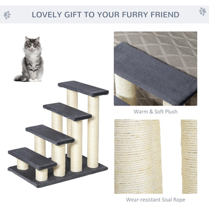 4-Step Pet Stairs for Small & Older Dogs and Cats - Navy Blue