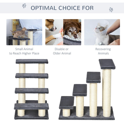4-Step Pet Stairs for Small & Older Dogs and Cats - Navy Blue
