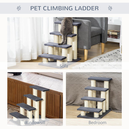 4-Step Pet Stairs for Small & Older Dogs and Cats - Navy Blue