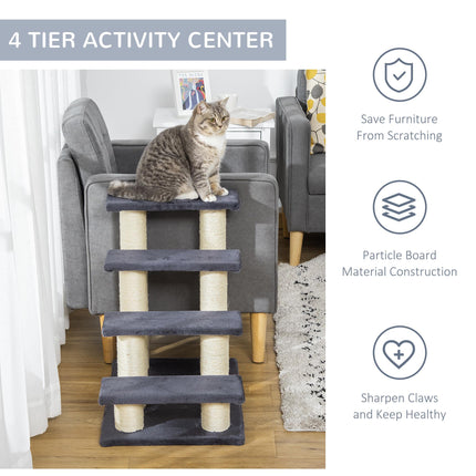 4-Step Pet Stairs for Small & Older Dogs and Cats - Navy Blue