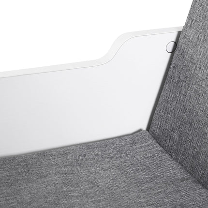 Bookcase Shelf Storage Seat with Cushion for Kids Reading Bedroom Living Room Organizer - White