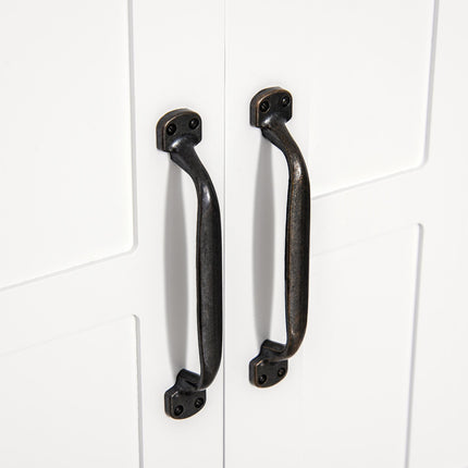 Bathroom Wall Cabinet, Medicine Cabinet, Kitchen Cupboard with 2 Doors and Adjustable Shelf, White