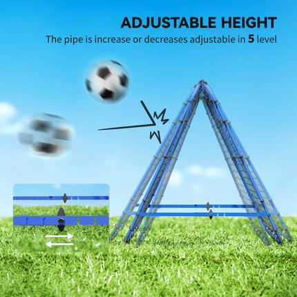 PE Mesh Double-Sided Outdoor Rebounder Net 100x95x90 cm - Blue