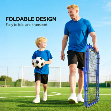 PE Mesh Double-Sided Outdoor Rebounder Net 100x95x90 cm - Blue