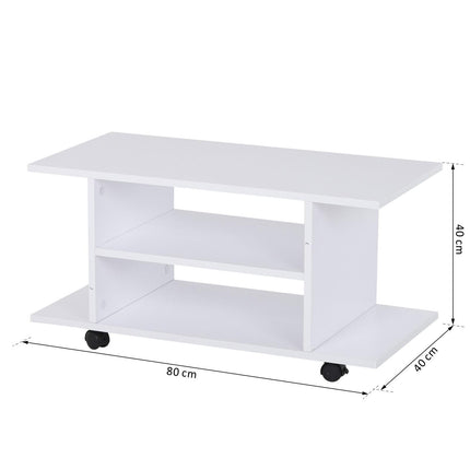 TV Stand with Shelves for TVs up to 42 Inch - White