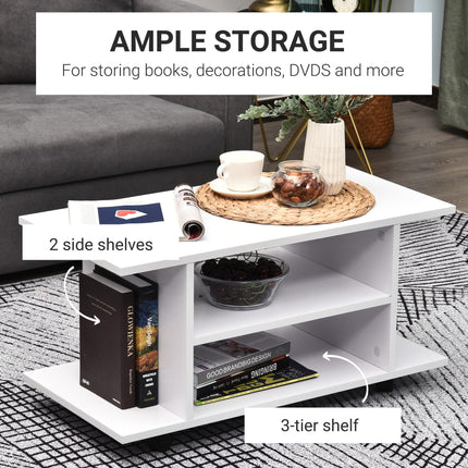TV Stand with Shelves for TVs up to 42 Inch - White