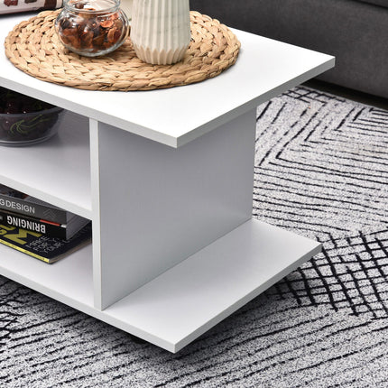 TV Stand with Shelves for TVs up to 42 Inch - White