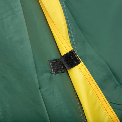 Waterproof 2 Person Dome Camping Tent with Large Windows - Green and Yellow