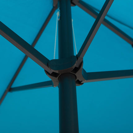 4.6m Double-Sided Patio Parasol Sun Umbrella - Blue