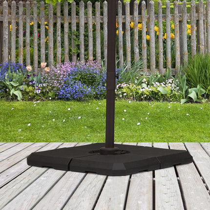 HD Polyethylene Fillable Parasol Base for Sand or Water - Black
