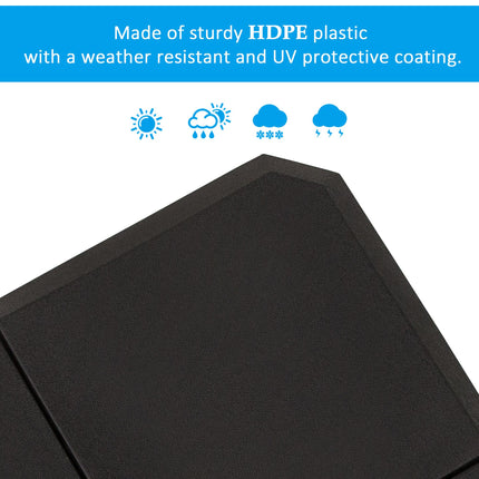 HD Polyethylene Fillable Parasol Base for Sand or Water - Black