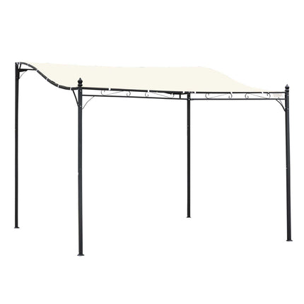3x3 Metre Metal Frame Pergola Gazebo with Weather-Resistant Canopy - Cream