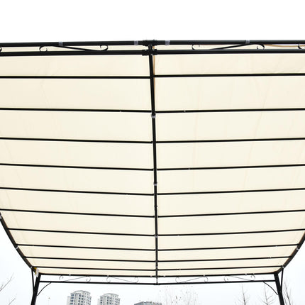 3x3 Metre Metal Frame Pergola Gazebo with Weather-Resistant Canopy - Cream