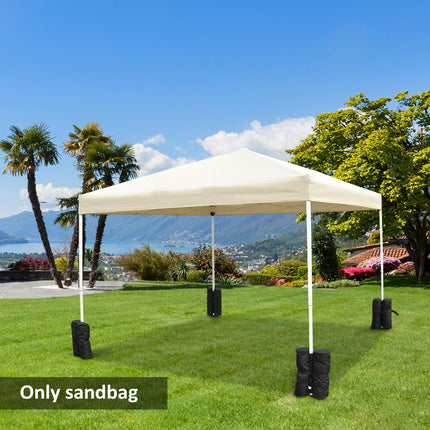4pcs Gazebo Leg Weight Sand Bags for Marquee Tent Canopy - Black