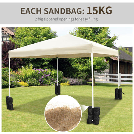 4pcs Gazebo Leg Weight Sand Bags for Marquee Tent Canopy - Black