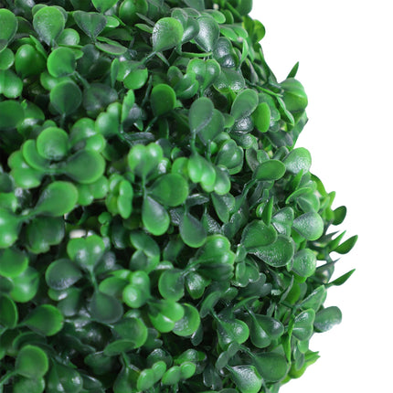 Set of 2 Artificial Boxwood Ball Topiary Trees 112cm - Green