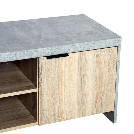 Wooden 1.2M TV Stand Cabinet with Storage for DVD CD Media - Grey