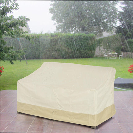 Waterproof 3 Seat Rattan Patio Furniture Cover 600D Oxford Cloth - Beige and Coffee
