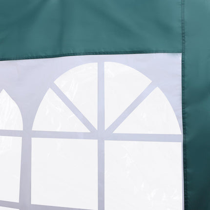 3m Gazebo Exchangeable Side Panels with Windows - Green